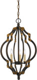 Cal FX-3593-3 Howell Contemporary Iron/Antiqued Gold Foyer Lighting