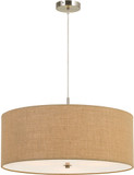 Cal FX-3627-3P Addison Burlap Drum Pendant Lighting Fixture