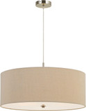 Cal FX-3628-3P Addison Linen Drum Hanging Pendant Lighting