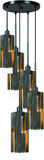 Cal FX-3641-5 Reggio Modern Wood Multi Lighting Pendant
