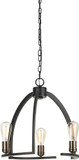 Cal FX-3664-3 Kinder Contemporary Dark Bronze Mini Chandelier Lamp