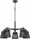 Cal FX-3769-5 Hampton Black Lighting Chandelier