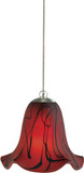 Cal UP-972-6-BS Uni-Pack Contemporary Brushed Steel Red Drizzle Halogen Mini Drop Lighting