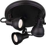 Canarm ICW622A03BK10 Polo Modern Black Spot Flush Ceiling Light Fixture