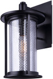 Canarm IOL522BKC Julee Contemporary Black And Chrome Outdoor Wall Sconce Light