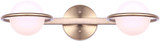 Canarm IVL1025A02GD9 Cosima Contemporary Gold Halogen 2-Light Vanity Light Fixture