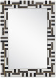 Currey & Company 1000-0138 Gentry Contemporary Natural / Brass Rectangular Wall Mounted Mirror