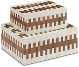 Currey & Company 1200-0635 Tia Modern White / Natural Box Set