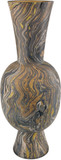 Currey & Company 1200-0731 Brown Modern Black / Brown / White / Gold Tall Vase