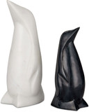 Currey & Company 1200-0820 Penguin Modern White / Black Black & White (set of 2)