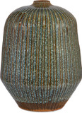 Currey & Company 1200-0825 Shoulder Modern Reactive Blue / Brown Large Vase