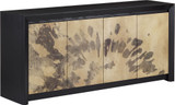 Currey & Company 3000-0032 Karlson Modern Stained Vellum / Caviar Black Credenza
