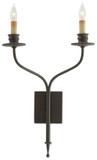 Currey & Company 5000-0038 Highlight Bronze Gold Wall Sconce