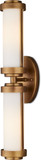 Currey & Company 5800-0044 Bowland Brass Contemporary Antique Brass / Opaque Wall Lighting