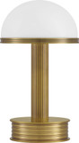 Currey & Company 6700-0006 Promenade Modern Antique Brass / Milk Cordless Table Lighting
