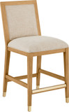 Currey & Company 7000-0882 Santos Sea Sand Modern Sea Sand / UV Liller Malt / Satin Brass Side Chair