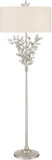 Currey & Company 8000-0169 Forget-Me-Not Clear / Silver Leaf Light Floor Lamp