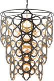 Currey & Company 9000-0381 Mauresque Modern Bronze Gold and Gold Leaf Ceiling Light Pendant