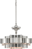 Currey & Company 9000-0374 Grand Lotus Modern Silver Leaf Hanging Pendant Light