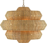 Currey & Company 9000-0496 Antibes Modern Khaki and Natural Pendant Lamp