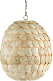 Currey & Company 9000-0784 Buko Contemporary Coco Cream Hanging Light Fixture