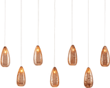 Currey & Company 9000-1065 Rame Contemporary Copper / Silver Multi Lighting Pendant