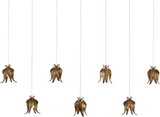 Currey & Company 9000-1070 Iota Contemporary Antique Brass / Silver Multi Hanging Pendant Light