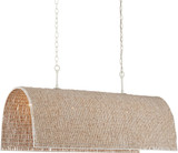 Currey & Company 9000-1095 Aztec Contemporary Whitewash / White Island Lighting