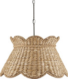 Currey & Company 9000-1115 Annabelle Contemporary Natural / Molé Black Pendant Light Fixture