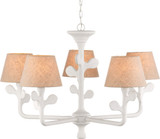Currey & Company 9000-1169 Charny Contemporary Gesso White Lighting Chandelier