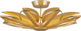Currey & Company 9000-1194 Stewart Modern Gold Leaf LED Overhead Lighting Fixture