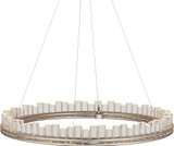 Currey & Company 9000-1220 Pleiades Medium Contemporary Silver Leaf / Contemporary Silver / Clear LED Pendant Lighting