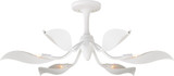 Currey & Company 9000-1226 Snowflower Gesso White Flush Mount Lighting