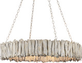 Currey & Company 9000-1249 Driftwood Modern Whitewash Drop Ceiling Light Fixture