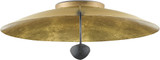 Currey & Company 9999-0049 Pinders Modern Gold Leaf and French Black Overhead Lighting Fixture