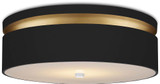 Currey & Company 9999-0070 Serenity Satin Black / Contemporary Gold / White Ceiling Lighting Fixture