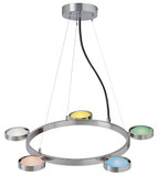 Lite Source LS18745-MULTI Sherbet Collection Chandelier with Multi-Colored Glass