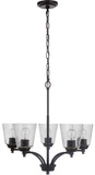 Craftmade 50225-FB Tyler Flat Black Ceiling Chandelier
