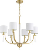 Craftmade 58226-SB Fortuna Contemporary Satin Brass Chandelier Light