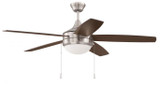 Craftmade EPHA52BNK5 Phaze Energy Star 5 Blade Contemporary Brushed Polished Nickel 52" Home Ceiling Fan