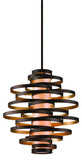 Corbett 113-44-BRL/GL Vertigo Large Modern Pendant Light in Bronze