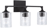 Capital Lighting 137331BI-486 Clint Black Iron 3-Light Bathroom Vanity Light Fixture