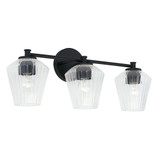 Capital Lighting 141431MB-507 Beau Matte Black 3-Light Bath Sconce