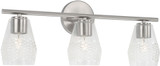 Capital Lighting 145031BN-524 Dena Modern Brushed Nickel 3-Light Bath Wall Sconce