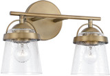 Capital Lighting 147021AD-534 Madison Modern Aged Brass 2-Light Bathroom Sconce