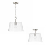 Capital Lighting 246911BN Baker Modern Brushed Nickel 3-Light Ceiling Light Fixture