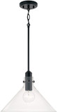 Capital Lighting 345811MB Greer Modern Matte Black Pendant Hanging Light