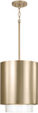 Capital Lighting 353011MA Weller Contemporary Matte Brass Mini Ceiling Light Pendant
