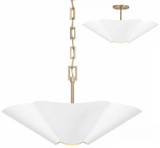 Capital Lighting 355443RE Maeve Contemporary Matte Brass and White Ceiling Lighting Fixture / Pendant Lamp