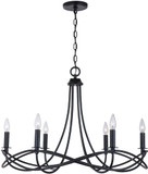 Capital Lighting 431661MB Sonnet Contemporary Matte Black Ceiling Chandelier